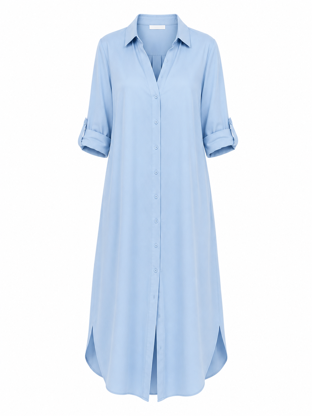 Avery™ – Elegant Button-Front Maxi Shirt Dress