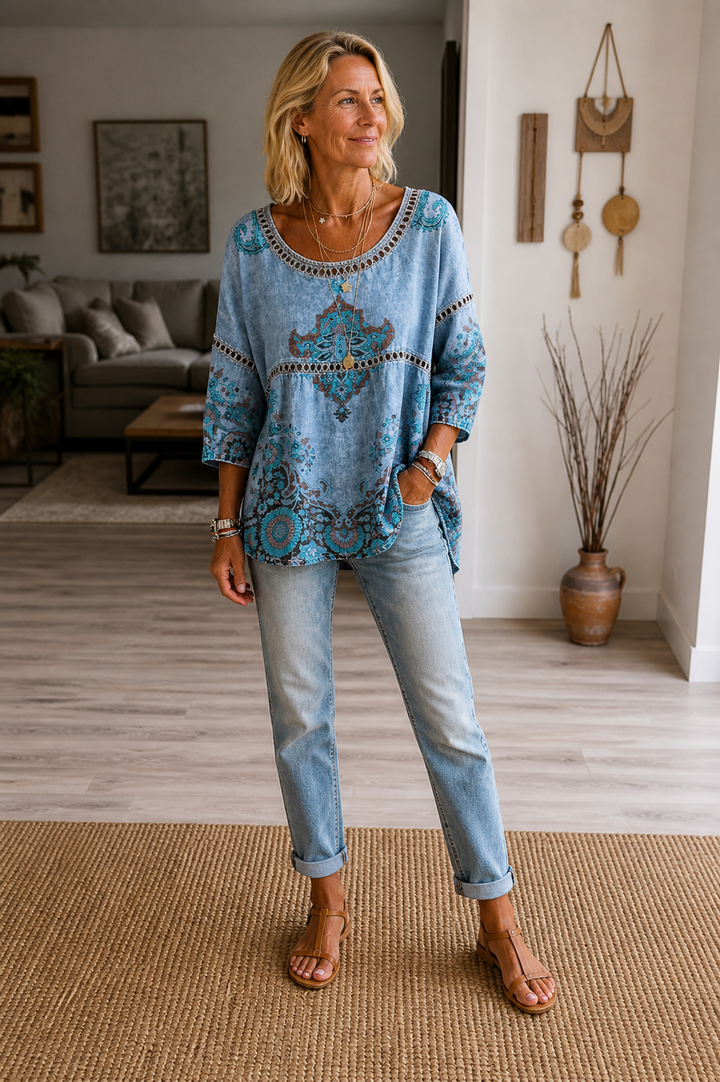Bella – Bohemian Paisley Blouse