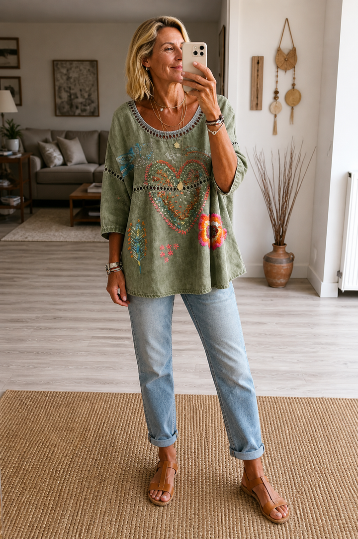 Bella – Bohemian Paisley Blouse