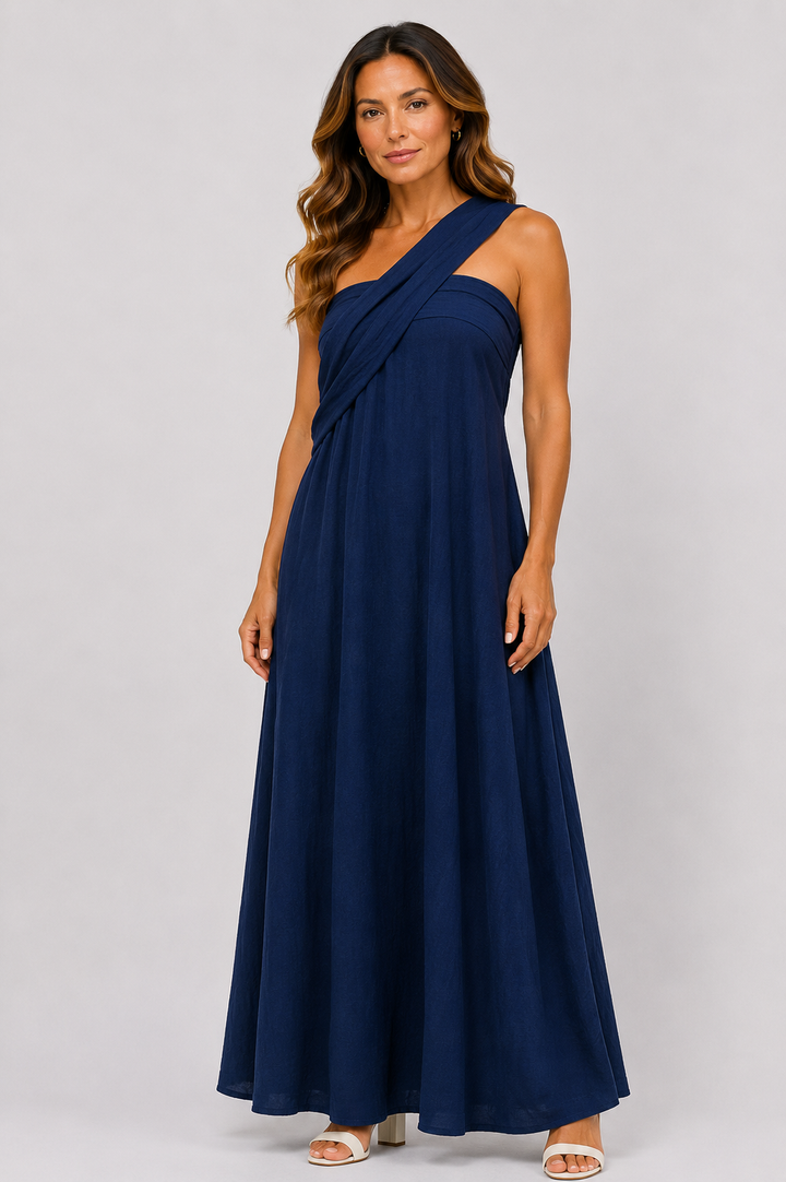 Laura™ – Elegant One-Shoulder Maxi Dress