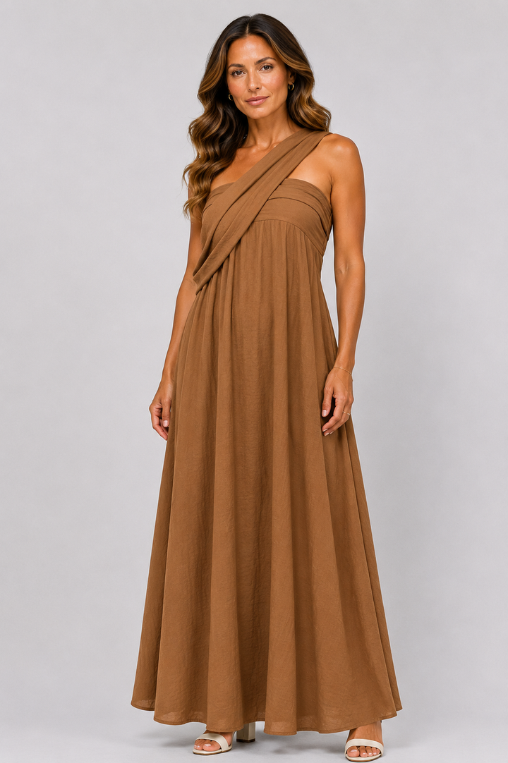 Laura™ – Elegant One-Shoulder Maxi Dress