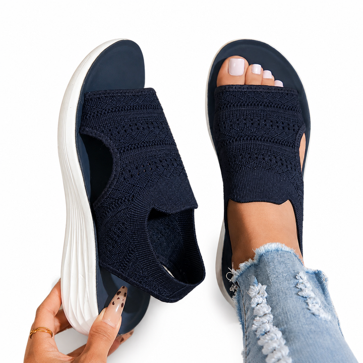 Olivia™ – Knit Comfort Platform Slides
