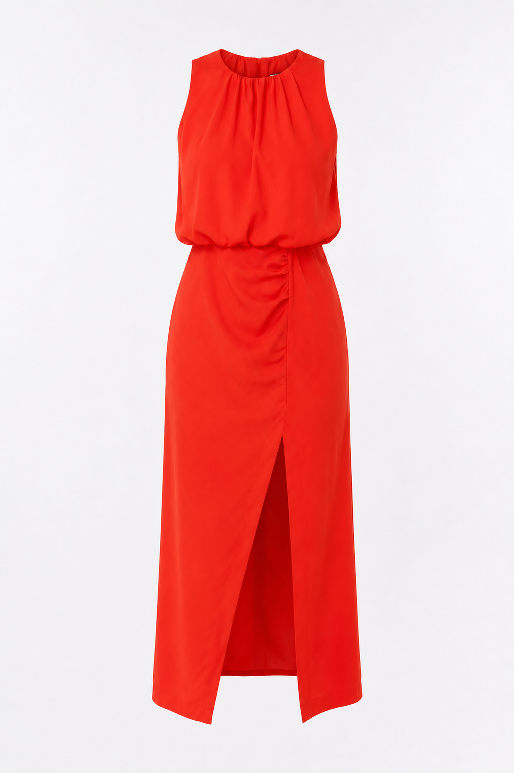 Clara™ – Elegant Draped Midi Dress