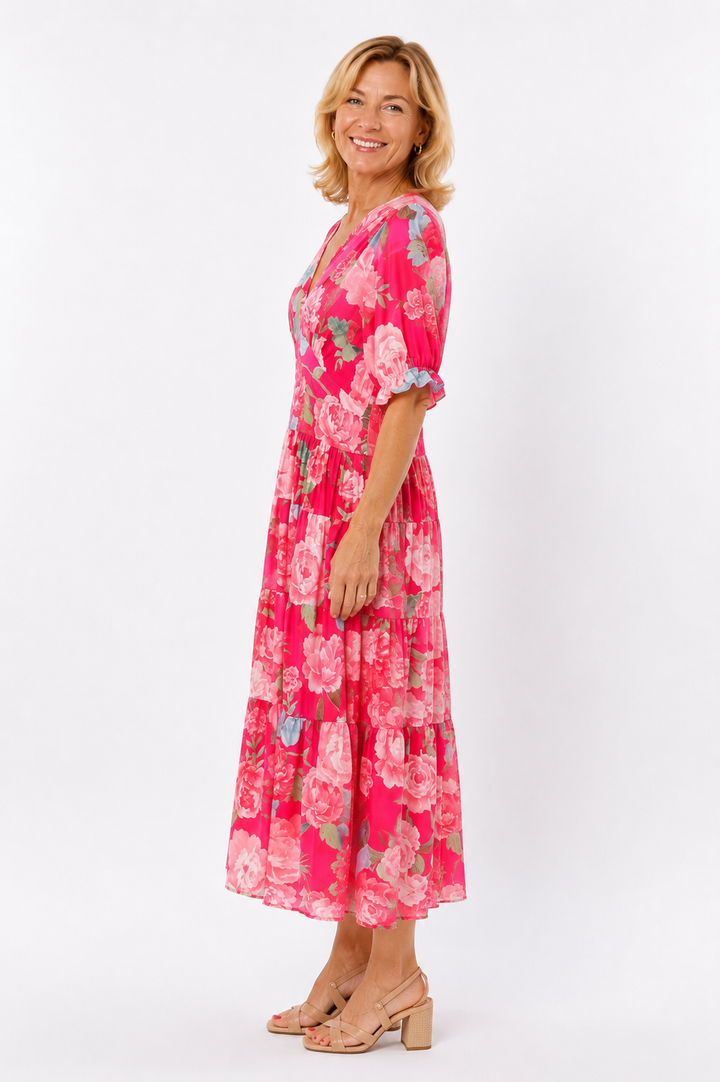 Rosa™ – Blooming Elegance Maxi Dress