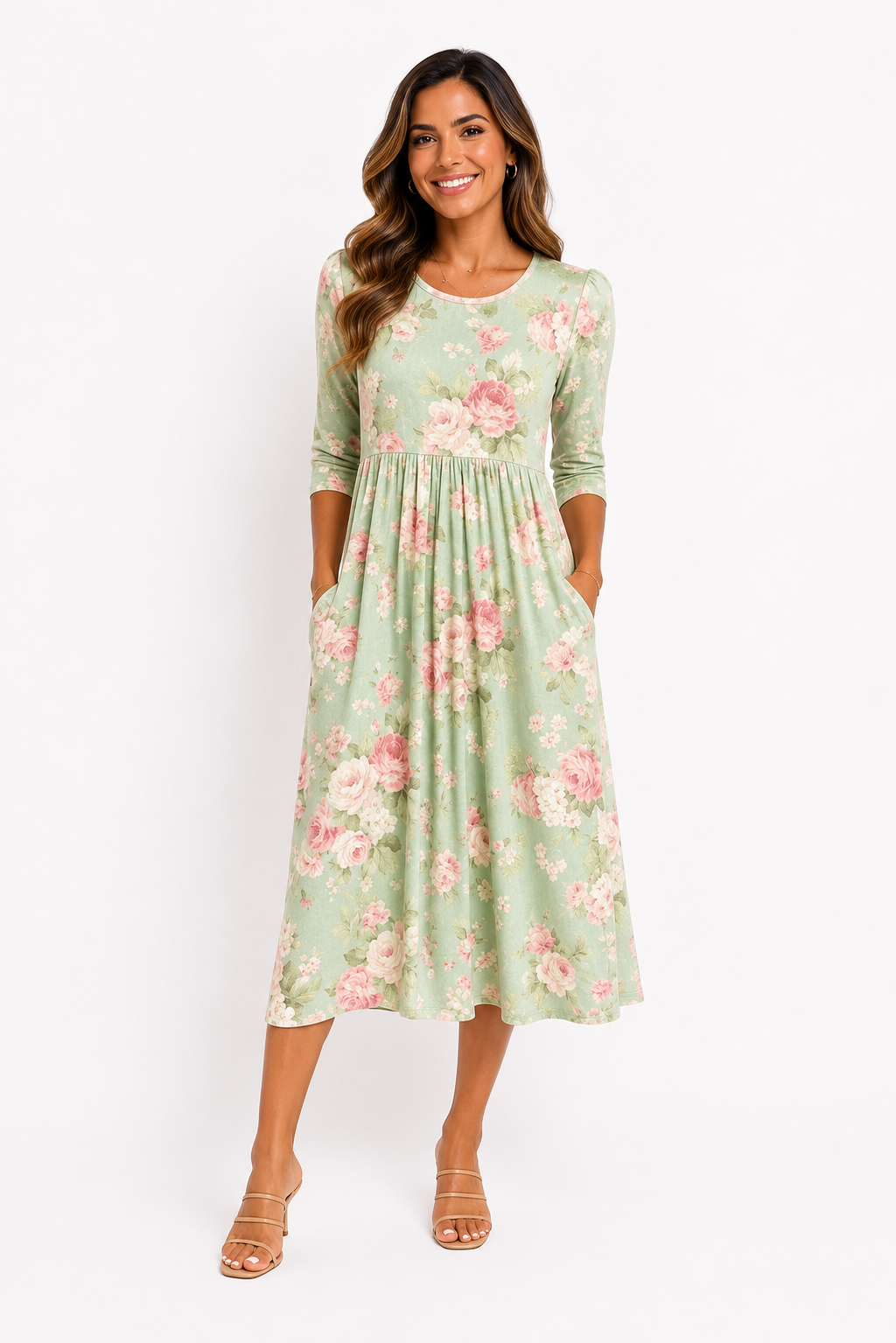 Rosalie™ | Romantic Floral Midi Dress
