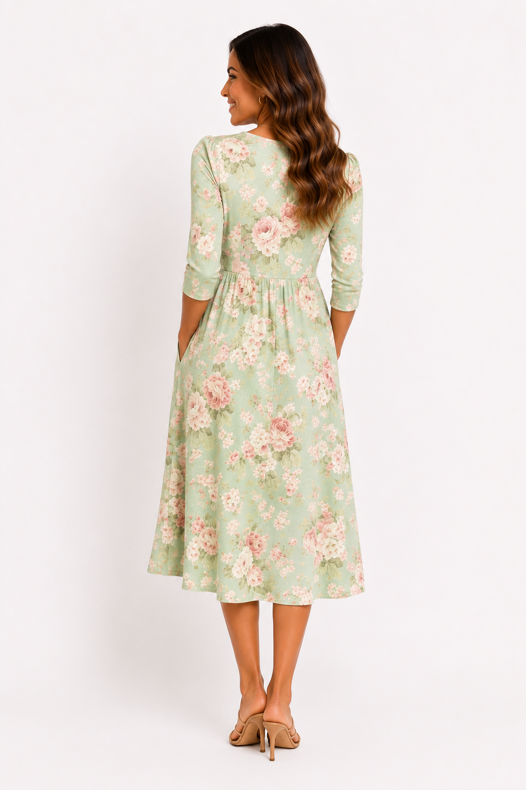 Rosalie™ | Romantic Floral Midi Dress