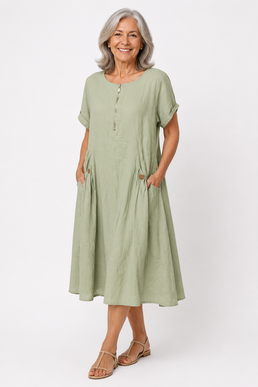 Evelyn™ – Everyday Comfort Midi Dress