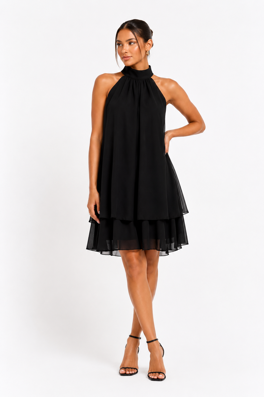 Aurélie™ | Graceful Layered Halter Dress