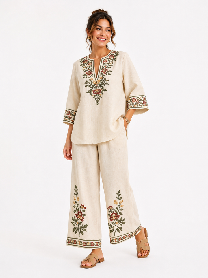 Celeste™ | Luxe Embroidered Two-Piece Set