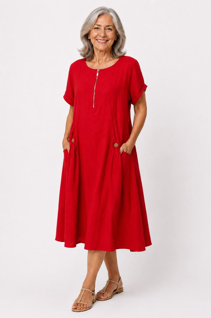 Evelyn™ – Everyday Comfort Midi Dress