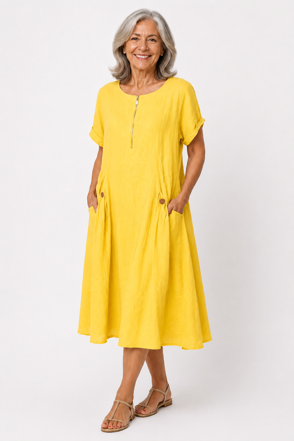 Evelyn™ – Everyday Comfort Midi Dress