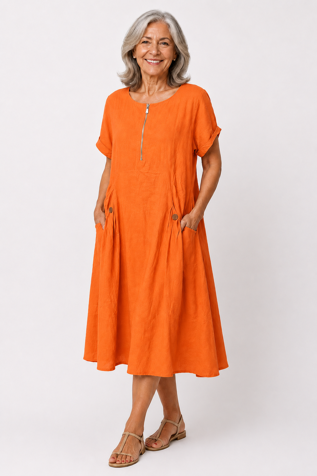 Evelyn™ – Everyday Comfort Midi Dress