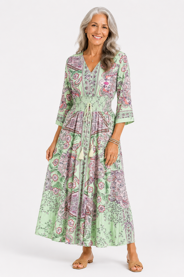 Aurora™ – Blooming Elegance Maxi Jurk