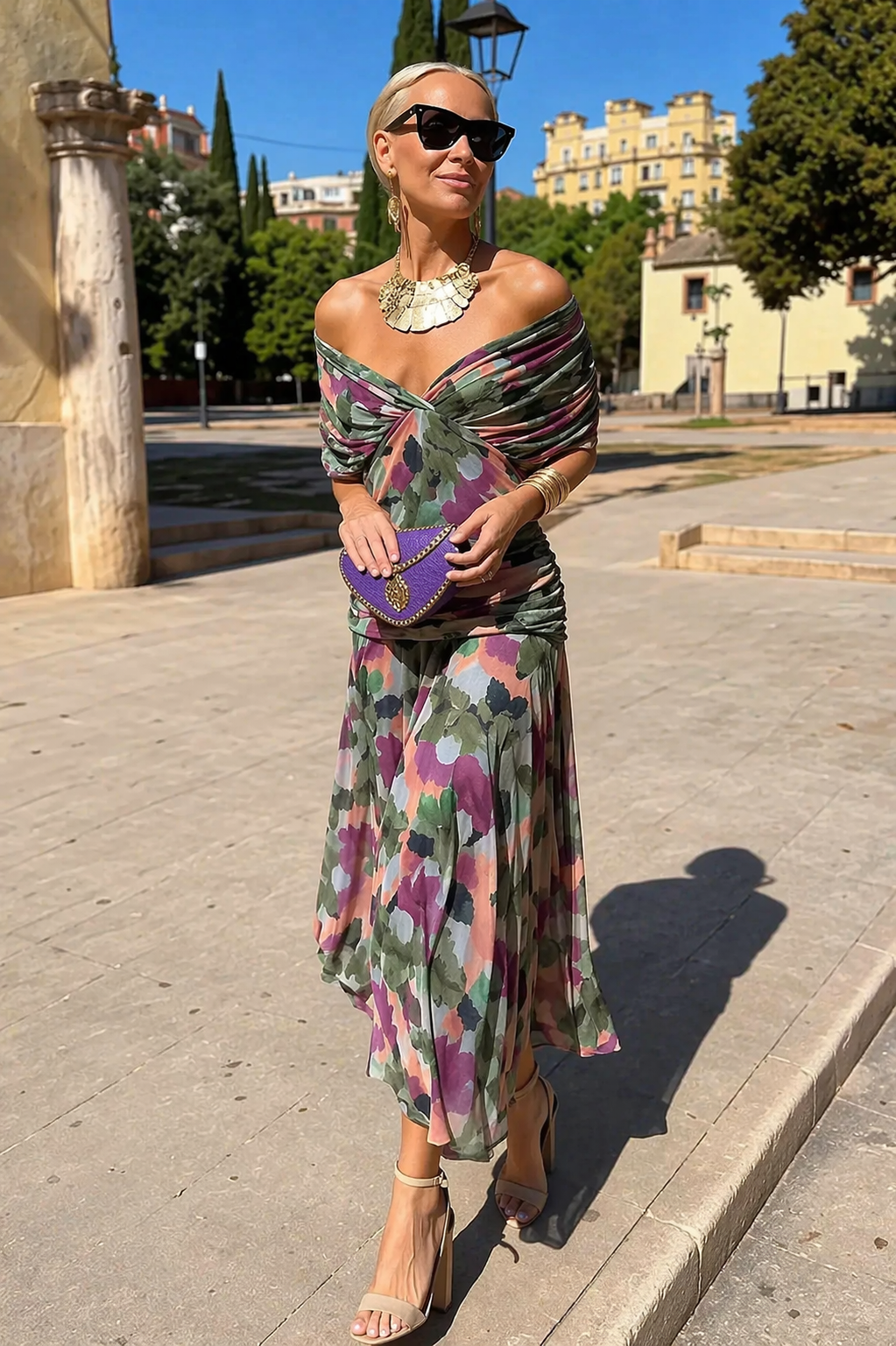 Amalia – Elegant Flowing Midi Dress