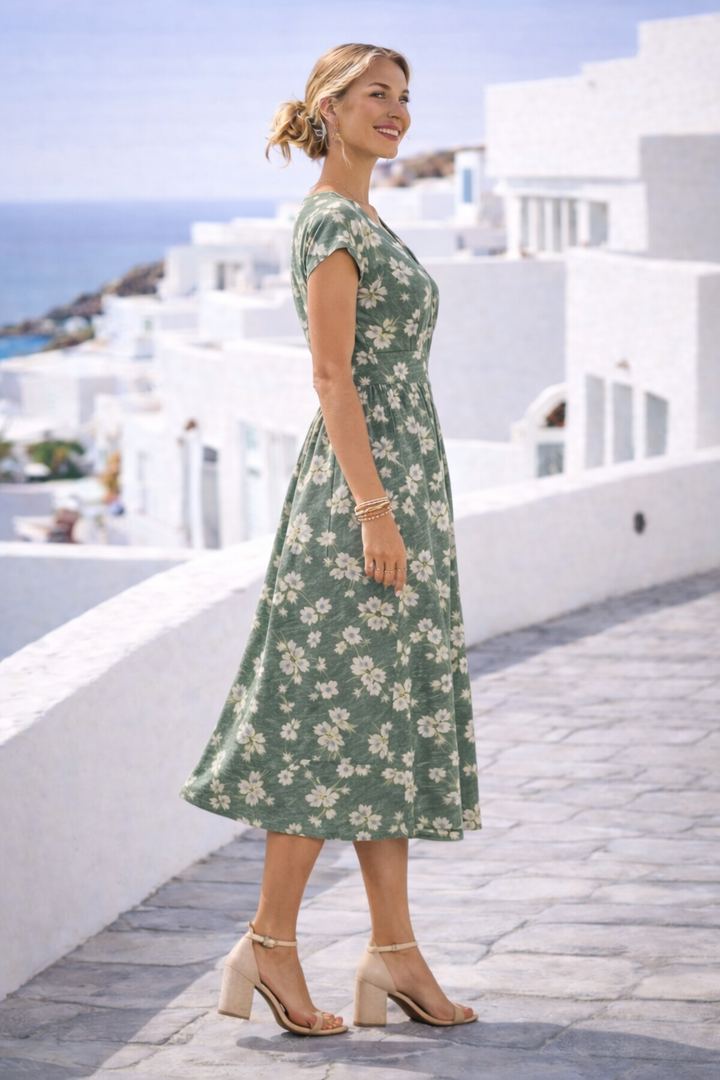 Lotte – Floral V-Neck Dress