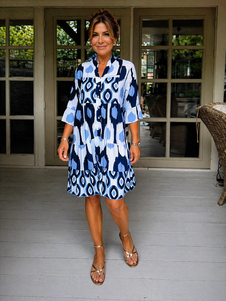 Nora – Geometric Print Tunic Dress