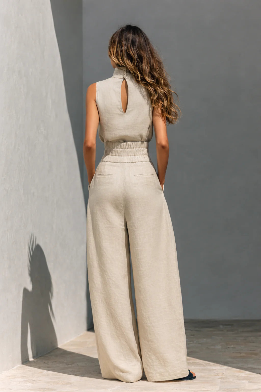 Élise – Linen Flow Jumpsuit