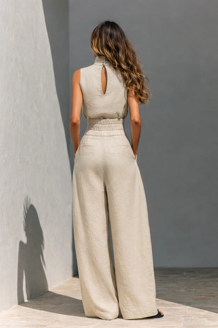Élise – Linen Flow Jumpsuit
