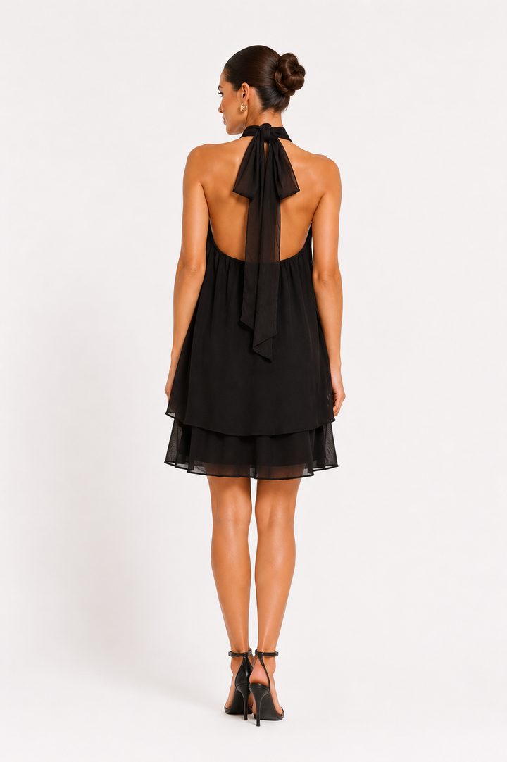 Aurélie™ | Graceful Layered Halter Dress