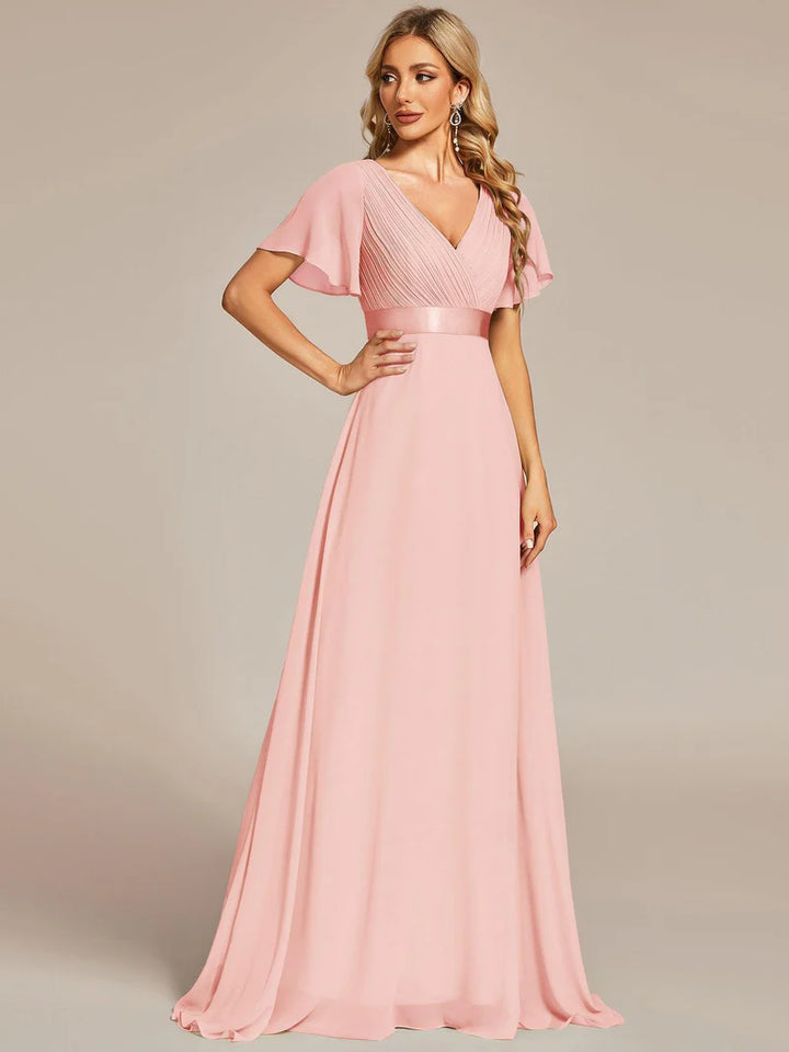 Celina – Elegant Flowing V-Neck Maxi Dress