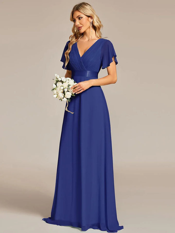 Celina – Elegant Flowing V-Neck Maxi Dress