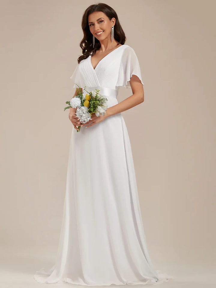 Celina – Elegant Flowing V-Neck Maxi Dress