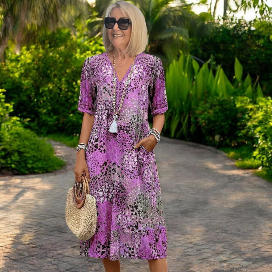 Mirelle – Comfortable Printed Midi Dress