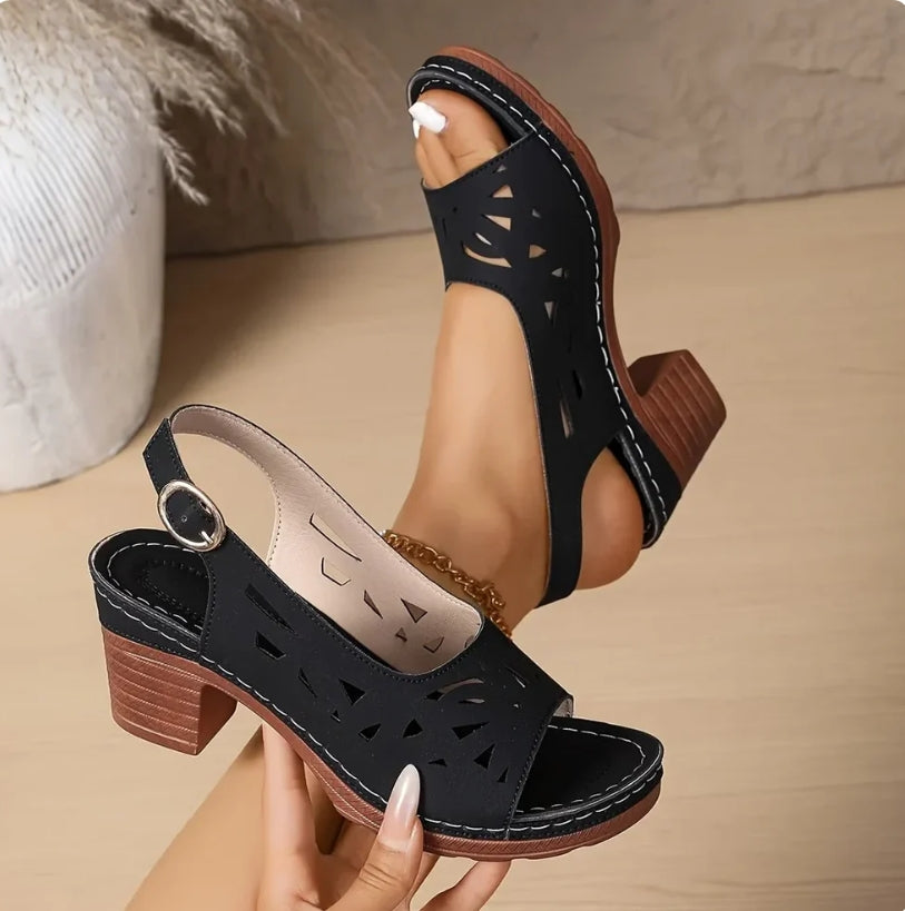Zerina Cut-Out Heel Sandals