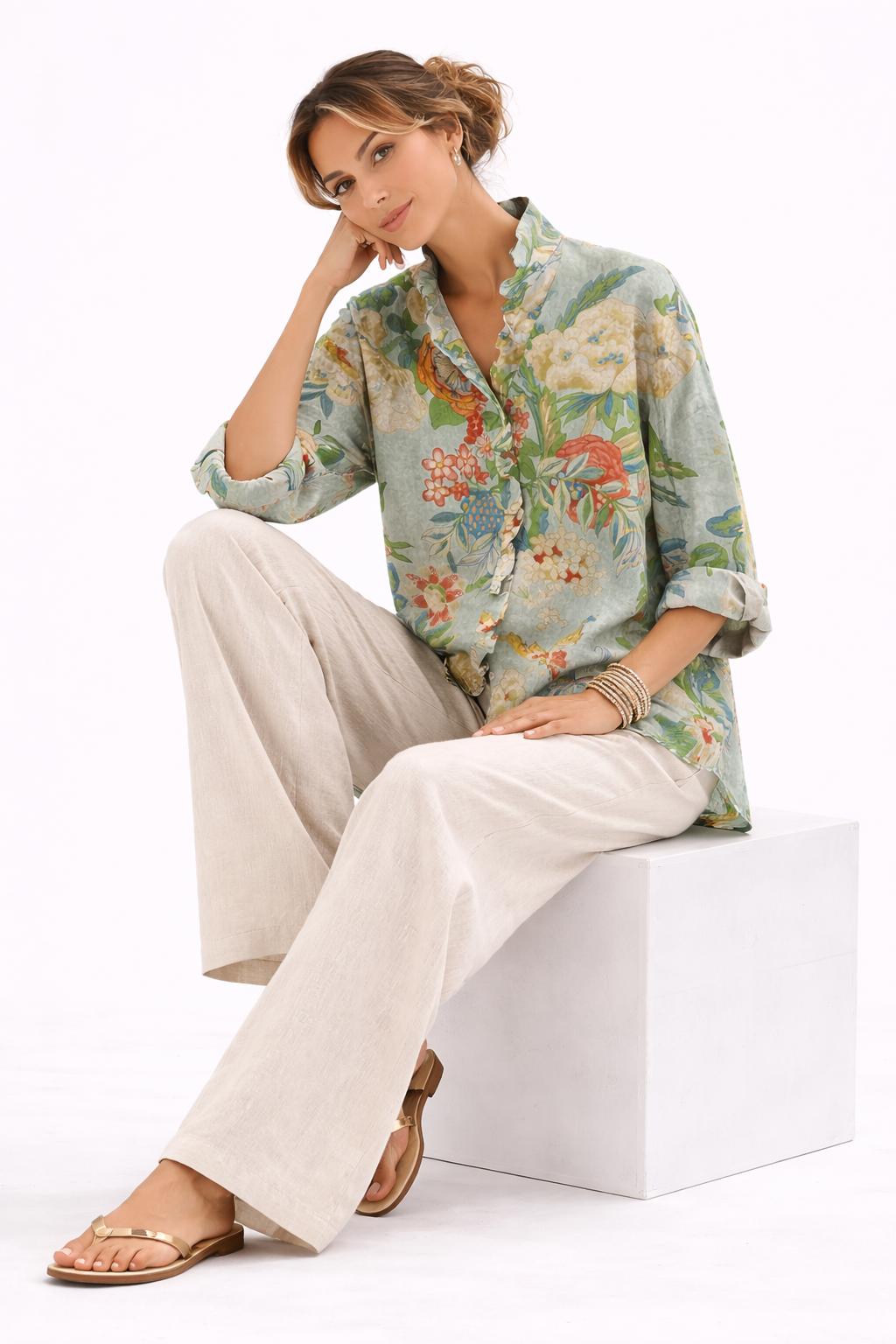 Mirella – Vintage Bloom Blouse