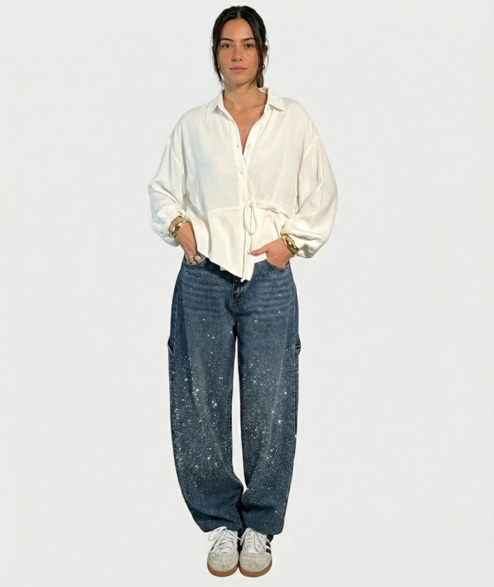 Ashley - Iconic Glow Glitter Pants