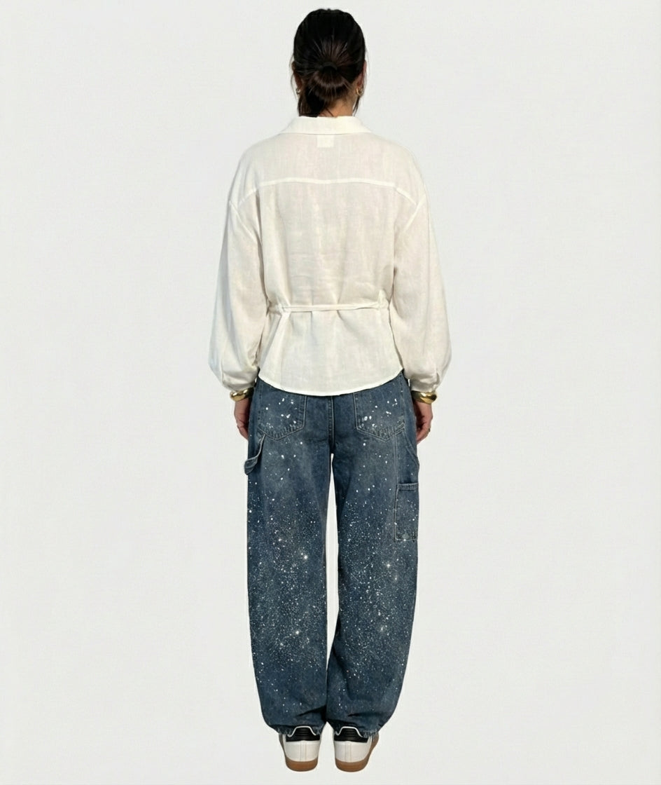 Ashley - Iconic Glow Glitter Pants