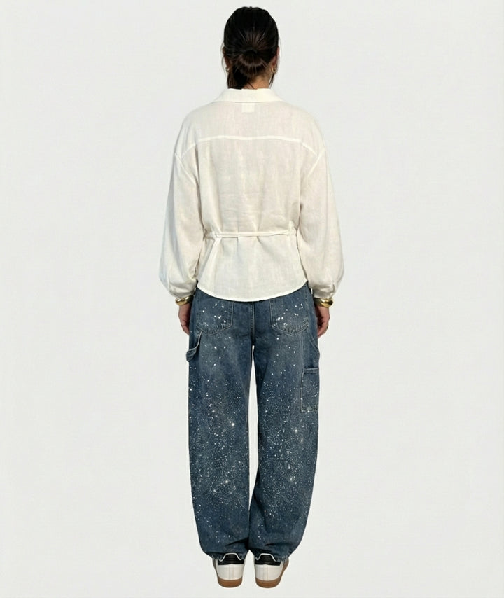 Ashley - Iconic Glow Glitter Pants